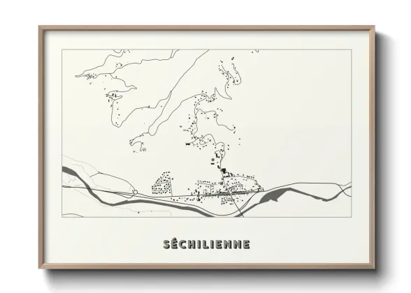 Une affiche de carte sur Séchilienne