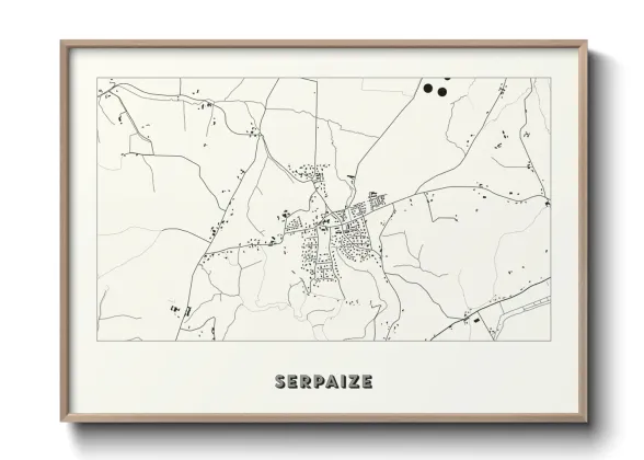 Une affiche de carte sur Serpaize