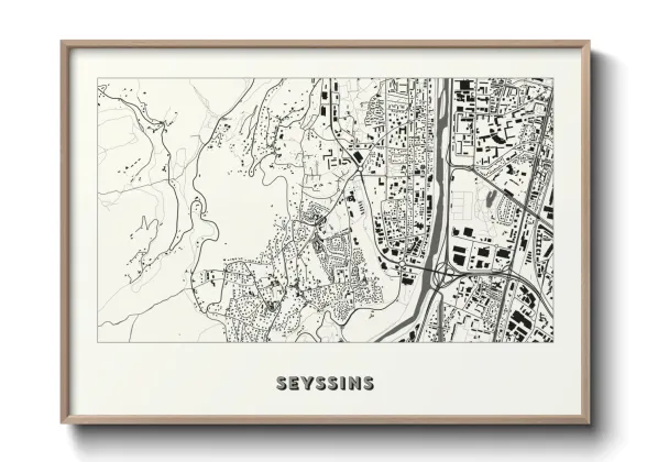 Une affiche de carte sur Seyssins