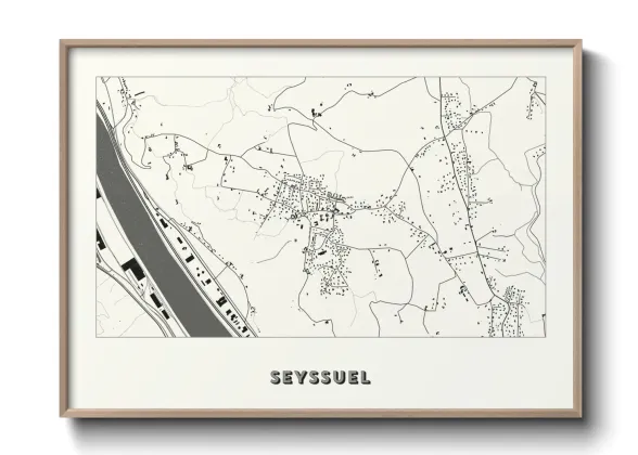 Une affiche de carte sur Seyssuel