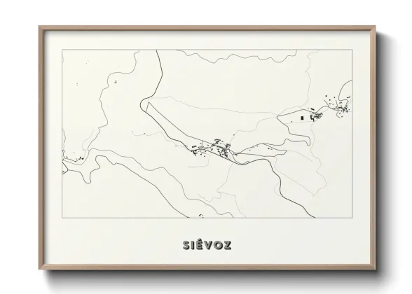 Une affiche de carte sur Siévoz