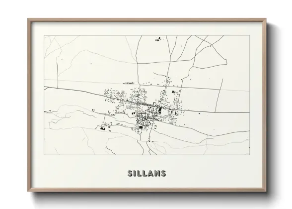 Une affiche de carte sur Sillans
