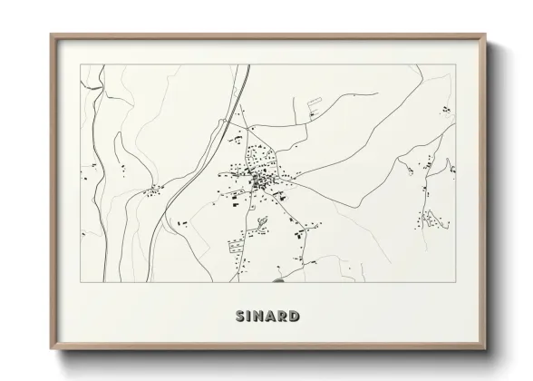 Une affiche de carte sur Sinard