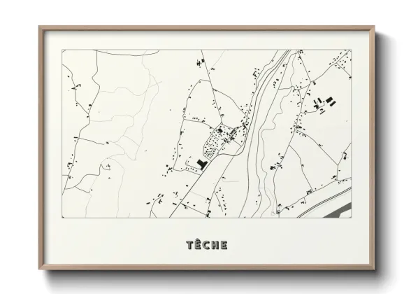 Une affiche de carte sur Têche