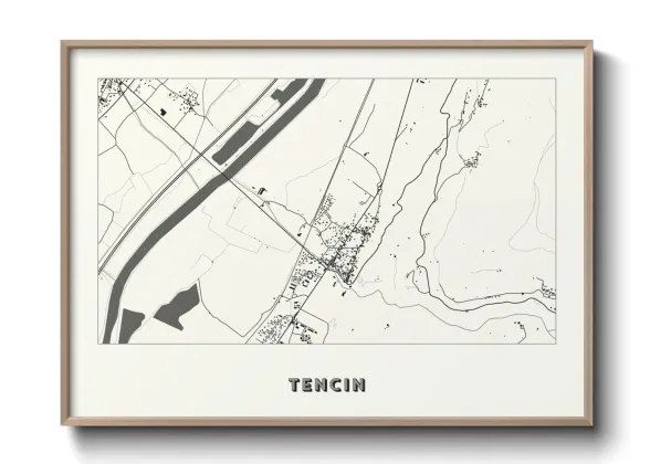 Une affiche de carte sur Tencin