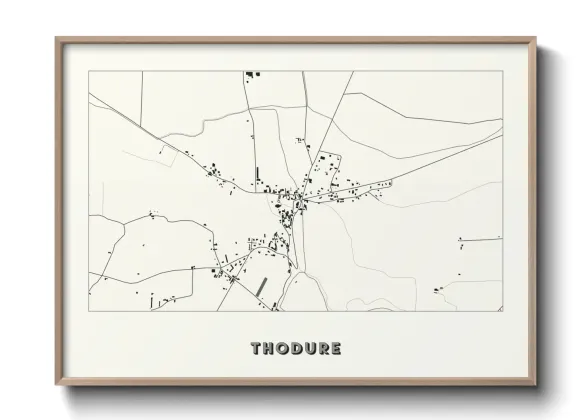 Une affiche de carte sur Thodure