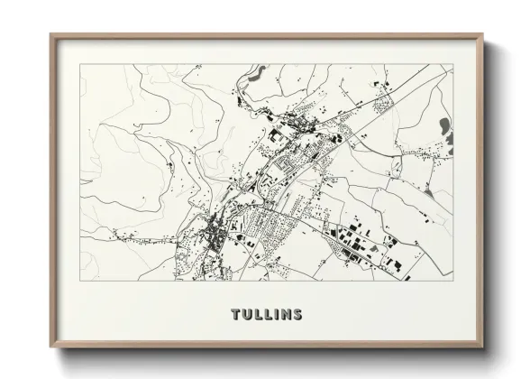 Une affiche de carte sur Tullins