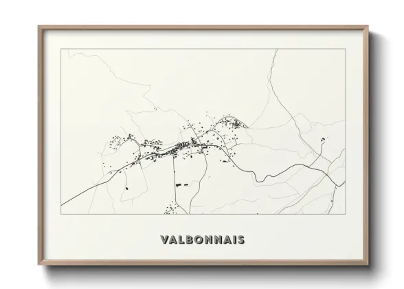 Une affiche de carte sur Valbonnais
