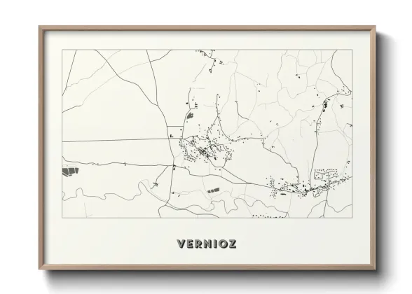 Une affiche de carte sur Vernioz