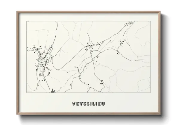 Une affiche de carte sur Veyssilieu