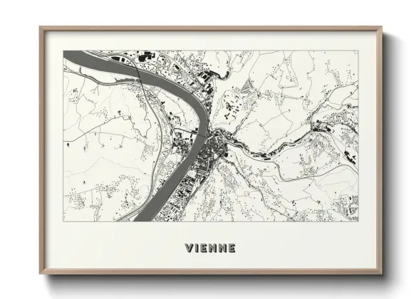 Une affiche de carte sur Vienne