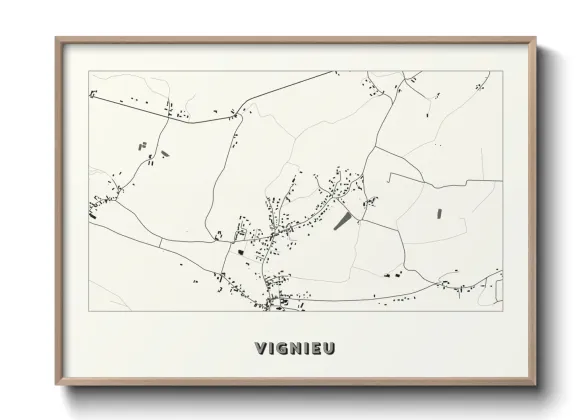 Une affiche de carte sur Vignieu