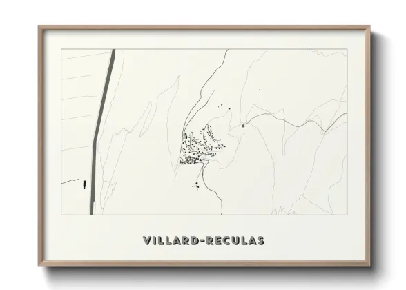 Une affiche de carte sur Villard-Reculas