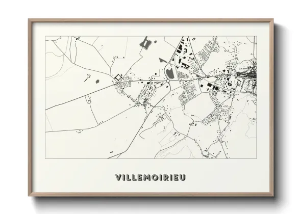 Une affiche de carte sur Villemoirieu