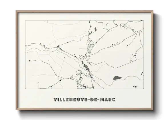 Une affiche de carte sur Villeneuve-de-Marc