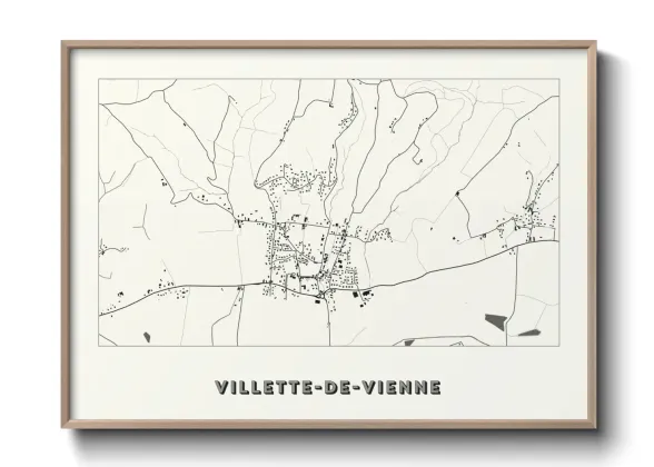 Une affiche de carte sur Villette-de-Vienne