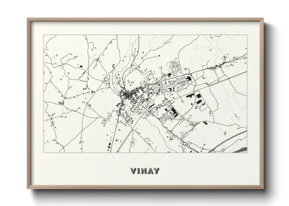 Une affiche de carte sur Vinay