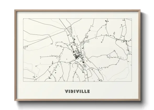 Une affiche de carte sur Viriville