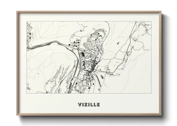 Une affiche de carte sur Vizille