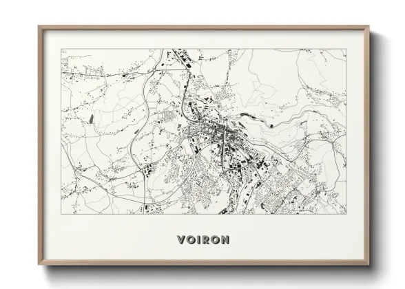 Une affiche de carte sur Voiron