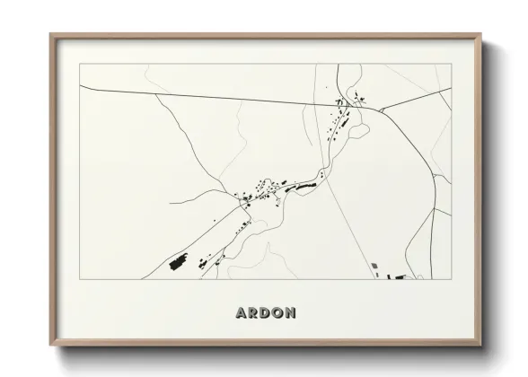 Une affiche de carte sur Ardon
