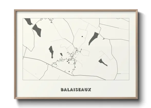 Une affiche de carte sur Balaiseaux