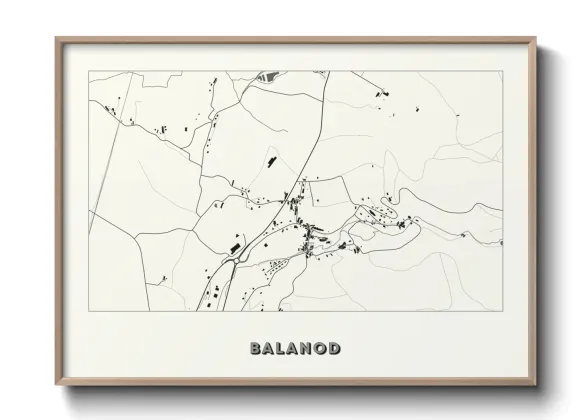 Une affiche de carte sur Balanod