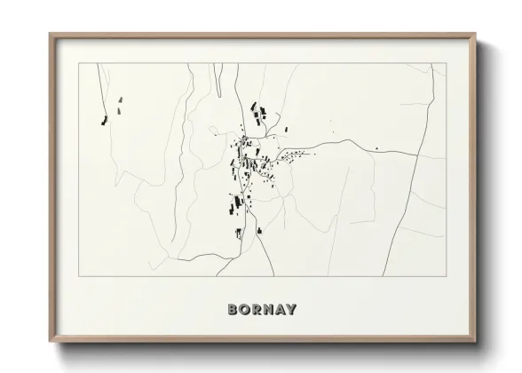 Une affiche de carte sur Bornay