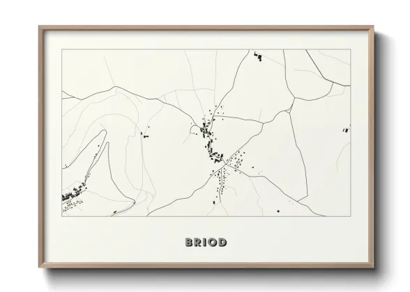 Une affiche de carte sur Briod