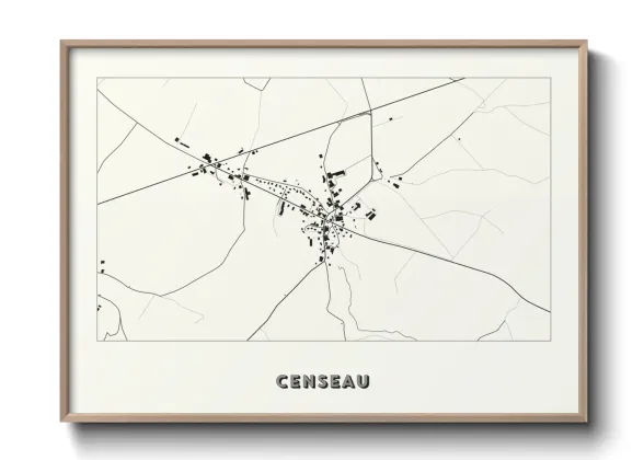 Une affiche de carte sur Censeau