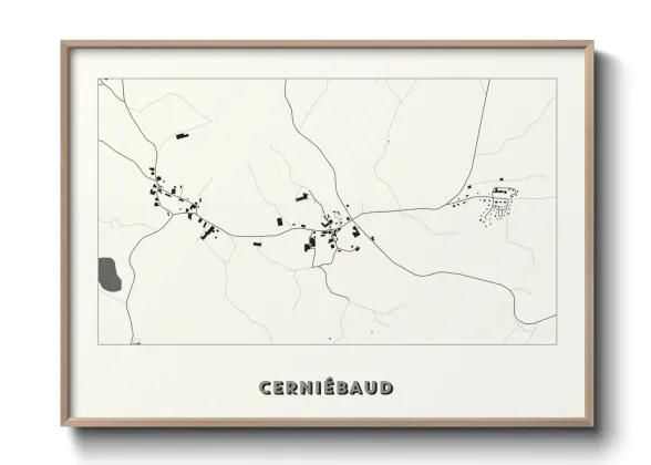 Une affiche de carte sur Cerniébaud