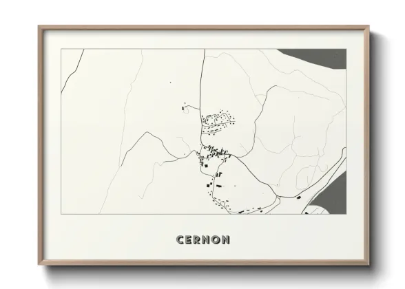 Une affiche de carte sur Cernon