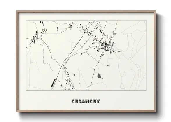 Une affiche de carte sur Cesancey