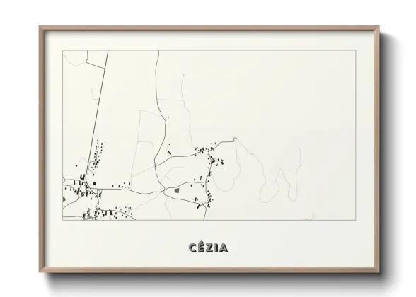 Une affiche de carte sur Cézia