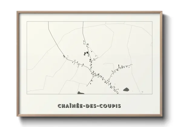 Une affiche de carte sur Chaînée-des-Coupis