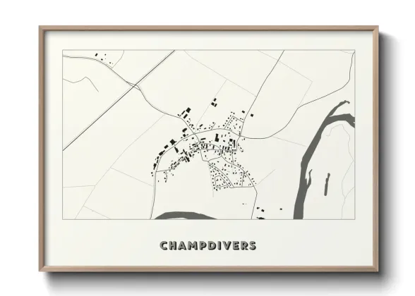 Une affiche de carte sur Champdivers