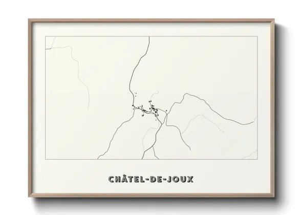 Une affiche de carte sur Châtel-de-Joux