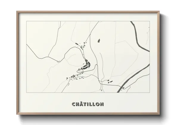 Une affiche de carte sur Châtillon