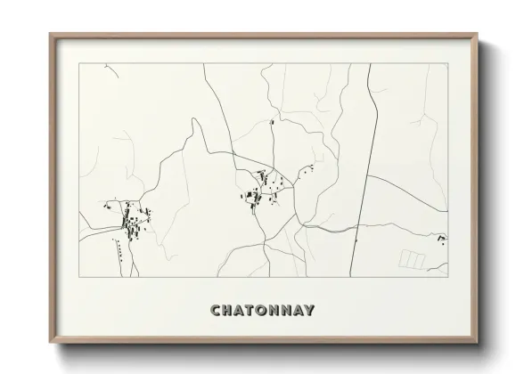 Une affiche de carte sur Chatonnay