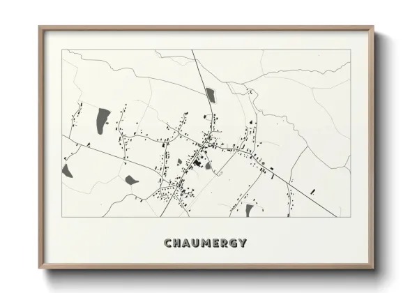 Une affiche de carte sur Chaumergy
