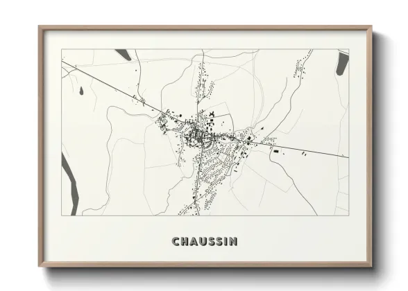 Une affiche de carte sur Chaussin