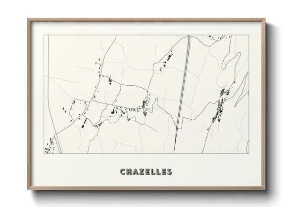 Une affiche de carte sur Chazelles