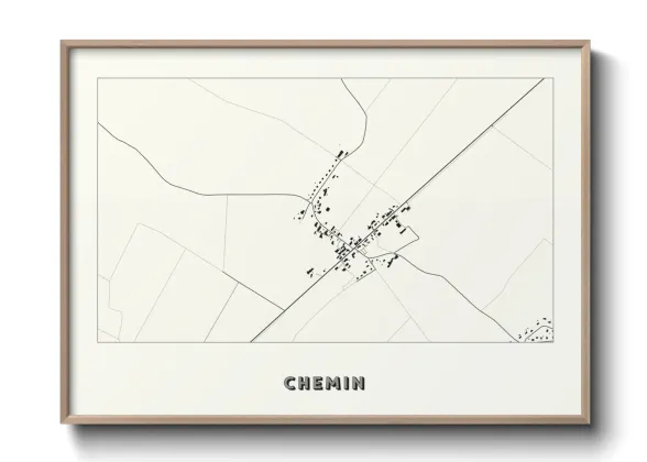 Une affiche de carte sur Chemin