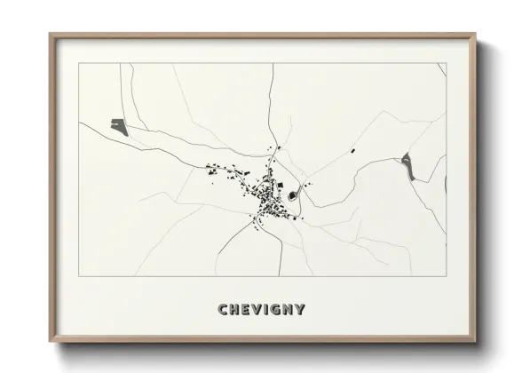 Une affiche de carte sur Chevigny