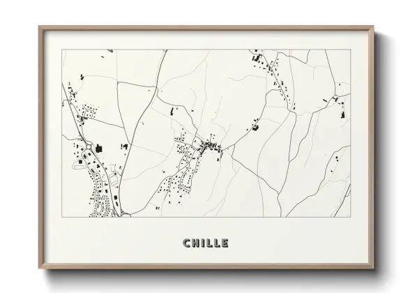Une affiche de carte sur Chille