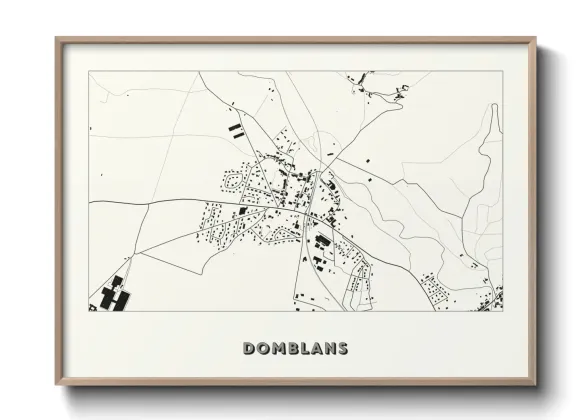 Une affiche de carte sur Domblans