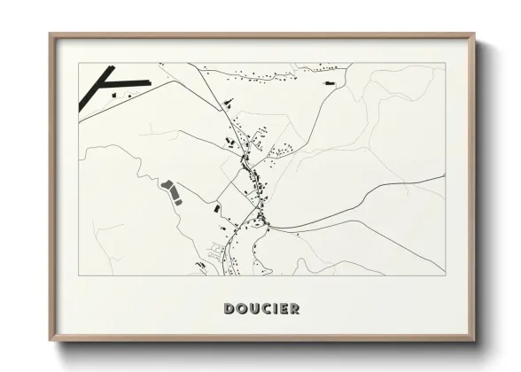 Une affiche de carte sur Doucier