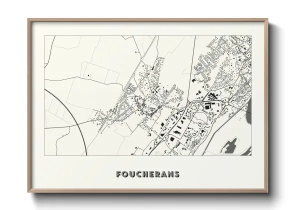 Une affiche de carte sur Foucherans