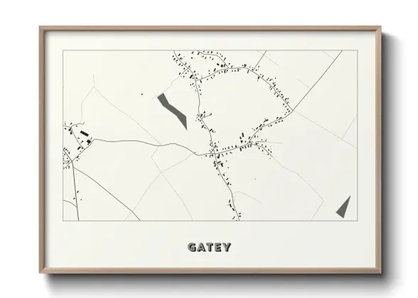 Une affiche de carte sur Gatey