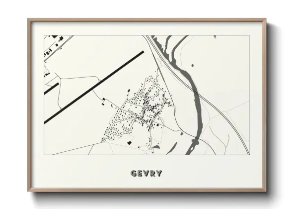 Une affiche de carte sur Gevry